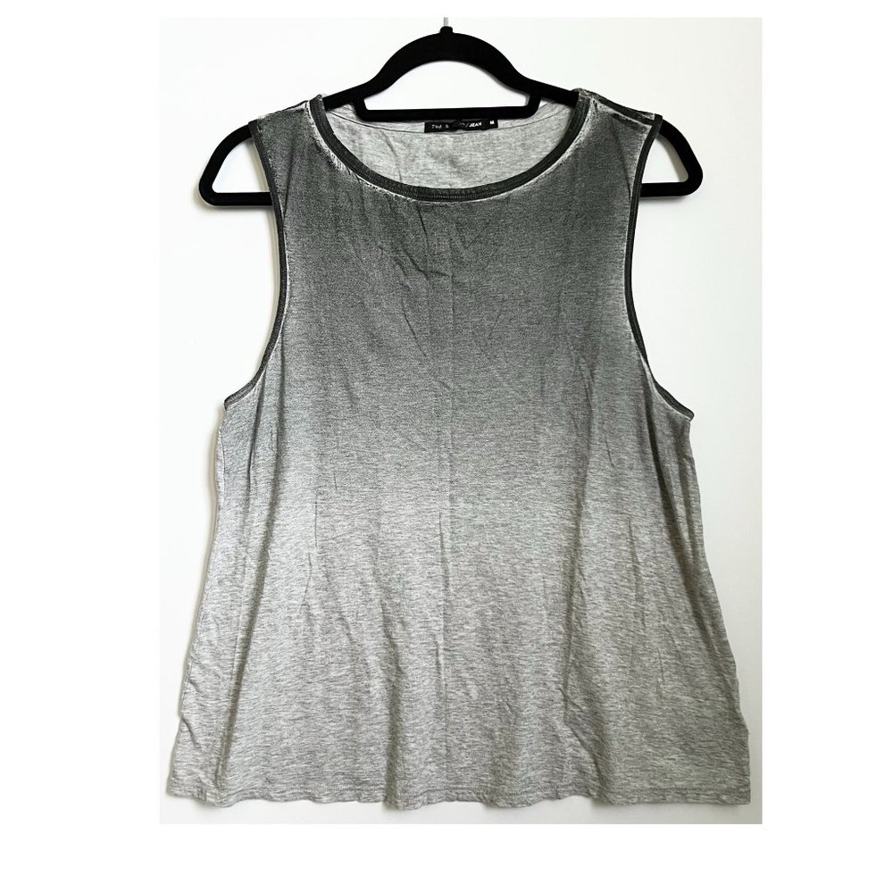 Rag & Bone Sleeveless Concert Tank Ombre Gray Sz M